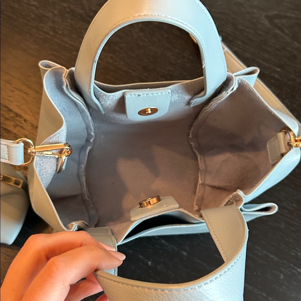 Only worn once! Anthropologie Small Faux-Leather Tote Bag - Picture 7 of 8
